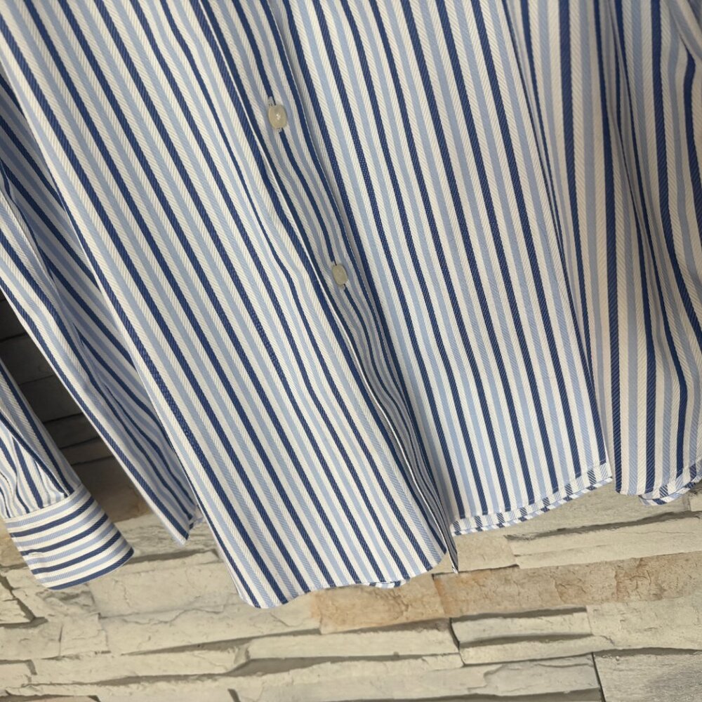 3/$20, Denver Hayes Men's Long Sleeve Button-up Striped Shirt, 100% Cotton XL - Picture 5 of 13
